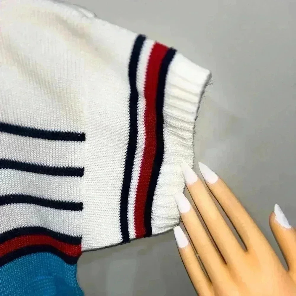 Vintage Keneth Too! Acrylic Abstract, Color block Sweater Made in USA Women  M? - Picture 4 of 8